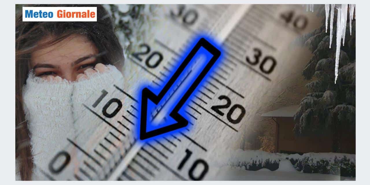 Meteo: temperature in ulteriore crollo, fin sotto i 10 gradi