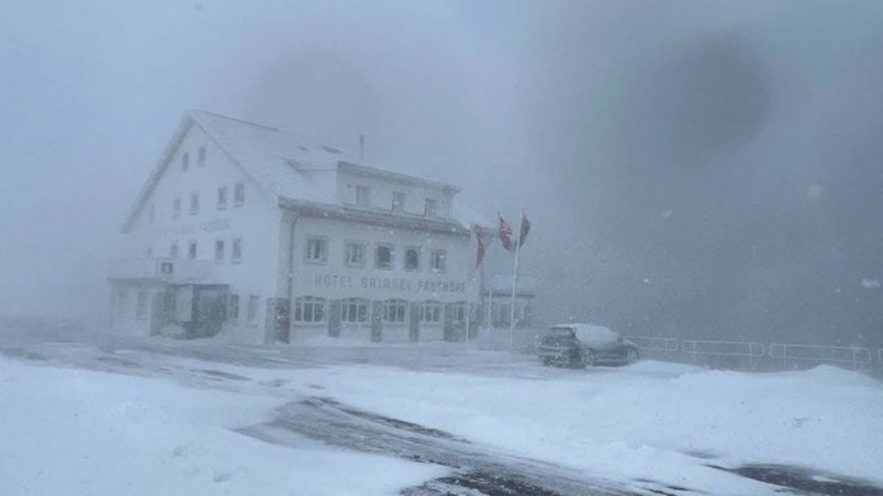 Out-of-season snowstorms also in Switzerland. Weather video thumbnail