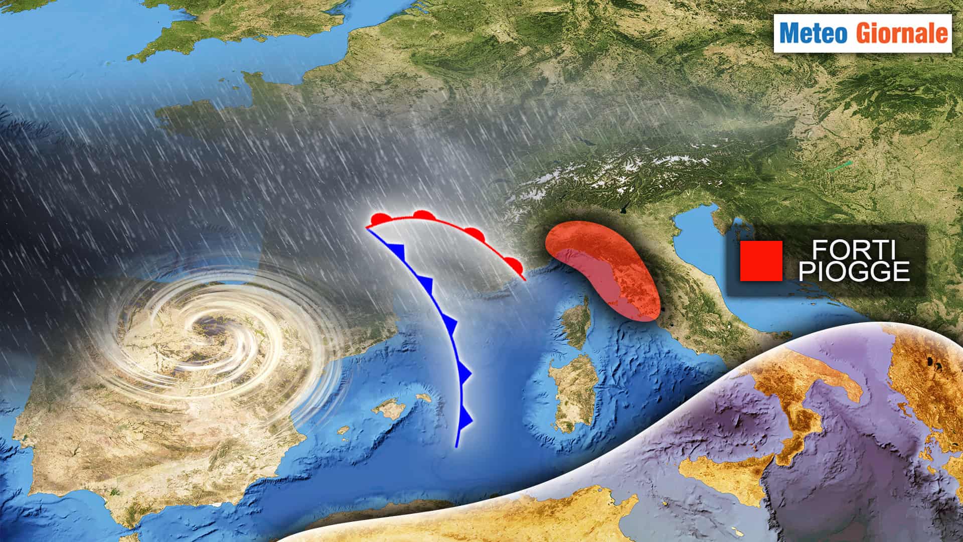 Meteo: Nuova Perturbazione, tornano forti piogge su alcune regioni