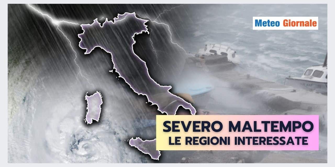 Meteo: forte maltempo, rischio idrogeologico in queste Regioni