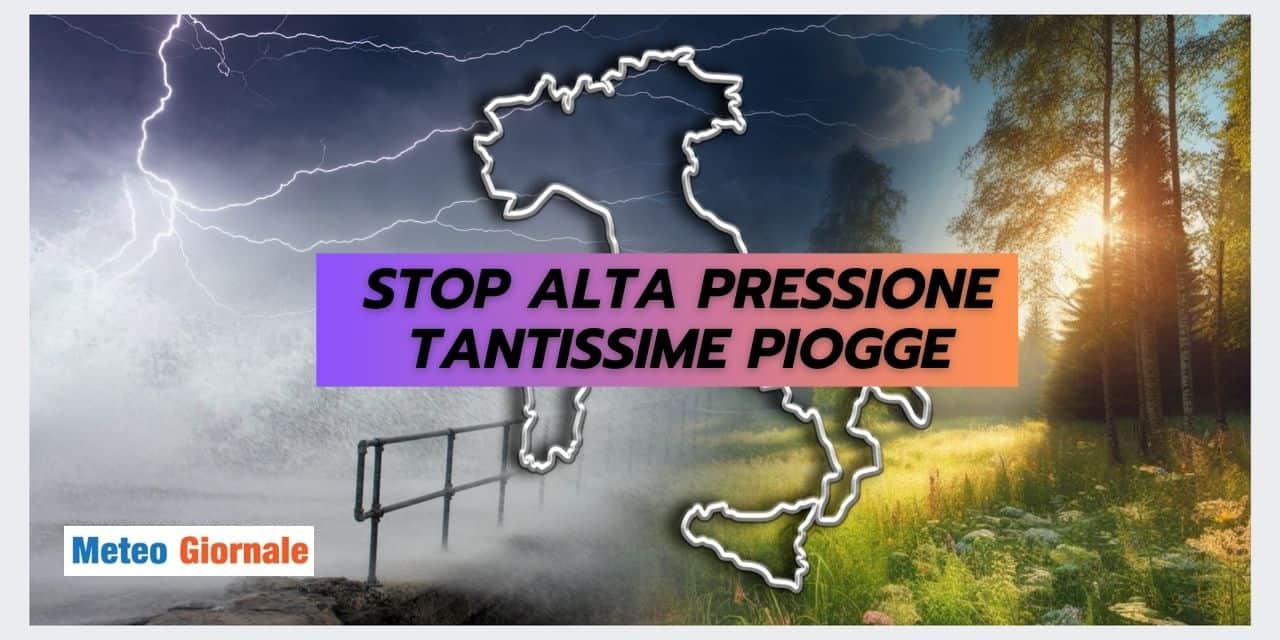 Meteo Italia: stop Alta Pressione, ora arrivano fiumi d’acqua