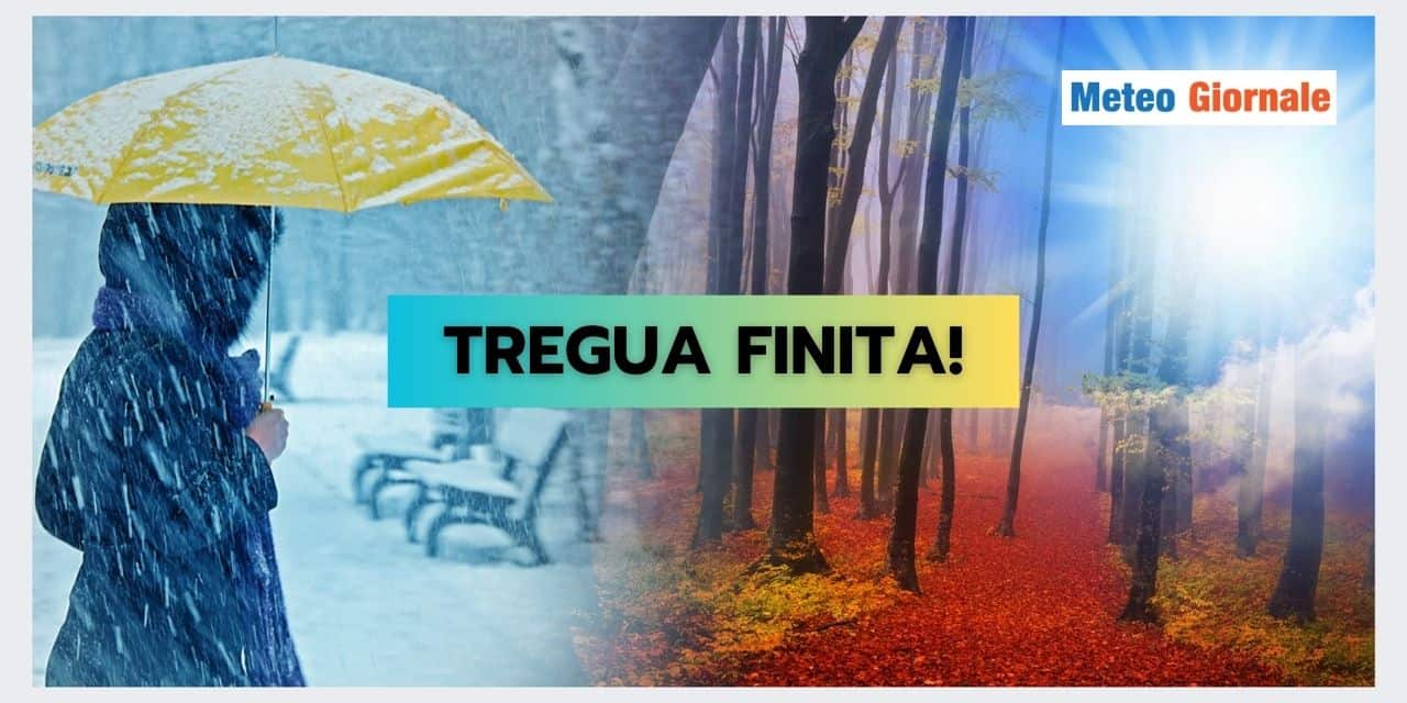 La tregua sta finendo, di nuovo meteo piovoso, poi freddo