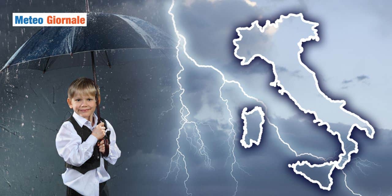 Meteo: Mercoledì 9 e Giovedì 10, fuori l’ombrello su queste regioni