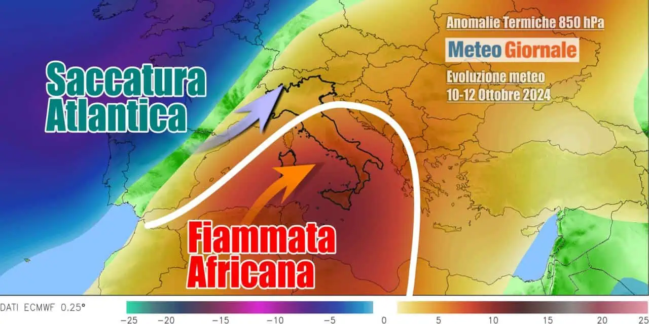 Italia contesa tra flussi africani e correnti umide atlantiche nella prossima settimana