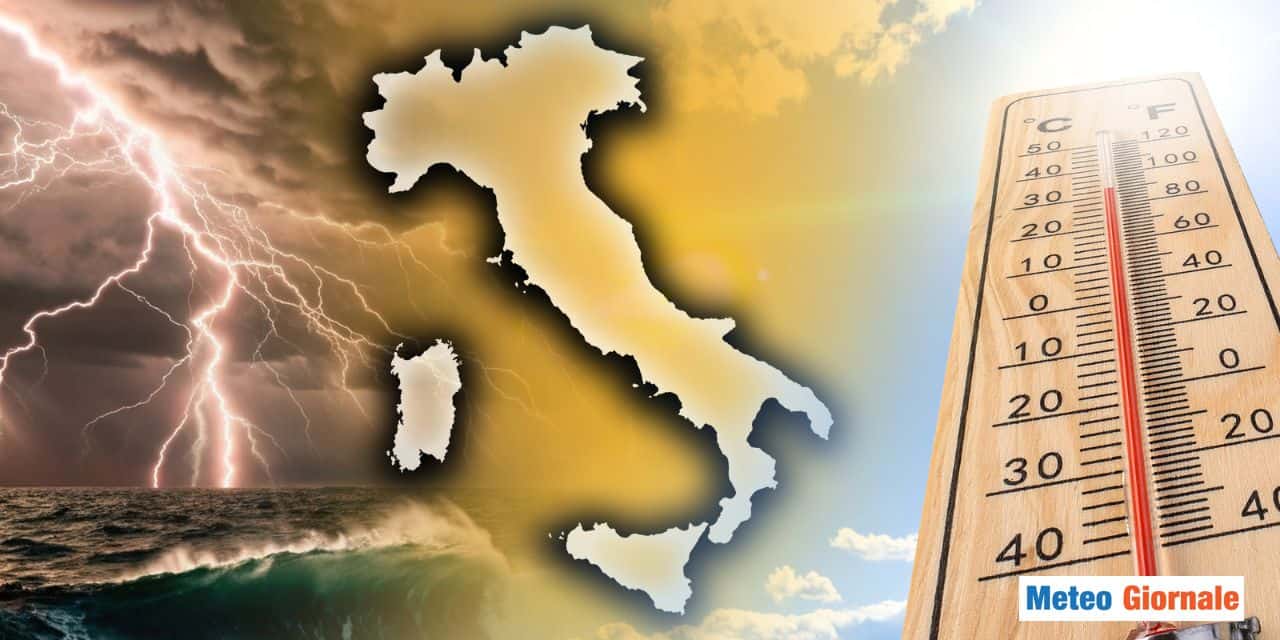 Meteo: Italia verso l'estremo, nubifragi al Nord, caldo africano al Sud