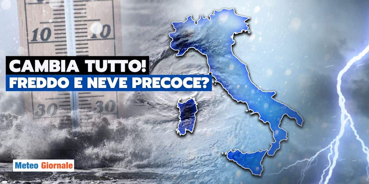 Meteo: assaggio d’Inverno precoce, si scatenano freddo e neve a inizio Novembre