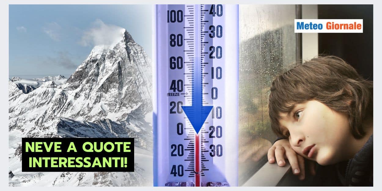Meteo prossime settimane: freddo e neve a quote interessanti