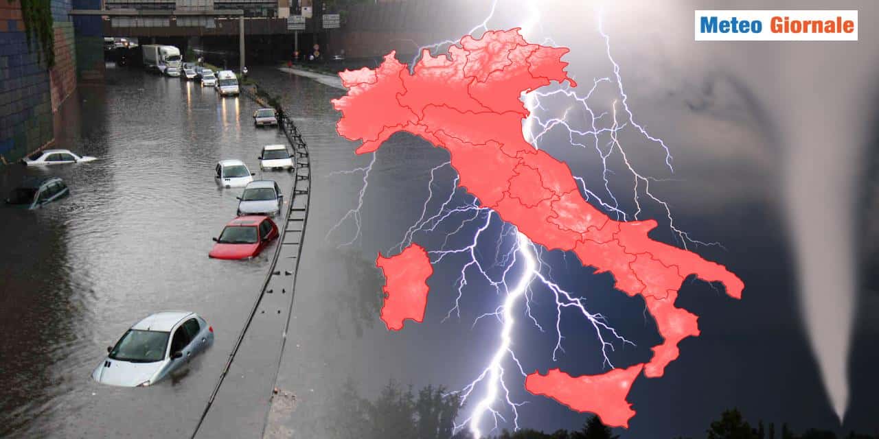 Meteo: stanno arrivando nubifragi e stavolta in tutta Italia