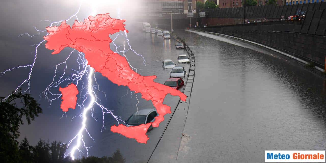 Meteo: tutto compromesso sino al weekend, maltempo sferzerà tutta Italia