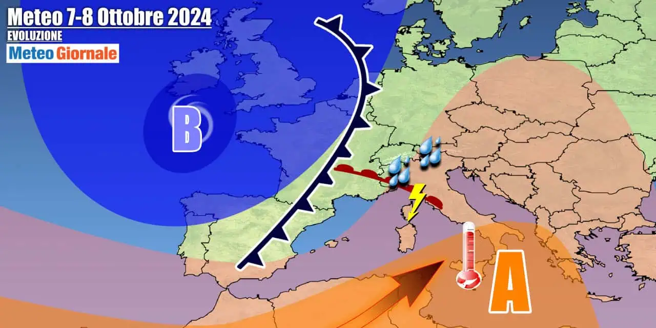 Perturbazione raggiungerร l'Italia del Nord ad inizio settimana