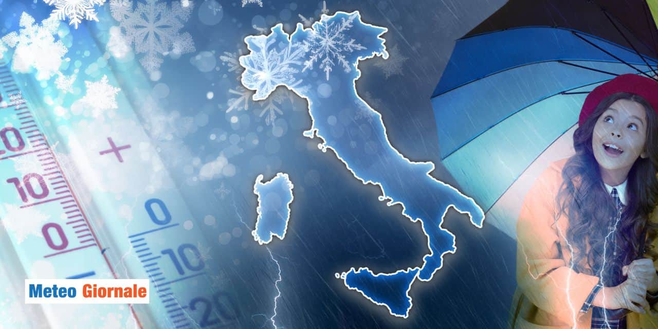 Meteo: primi brividi invernali, neve in collina su queste regioni