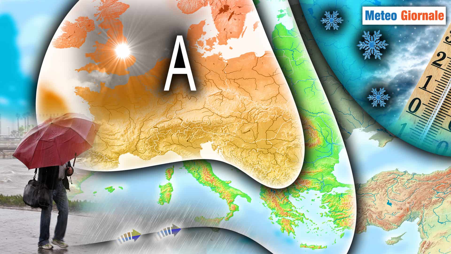 Meteo: Cambiamenti all’orizzonte! Prima la Pioggia, poi il Freddo e la Neve