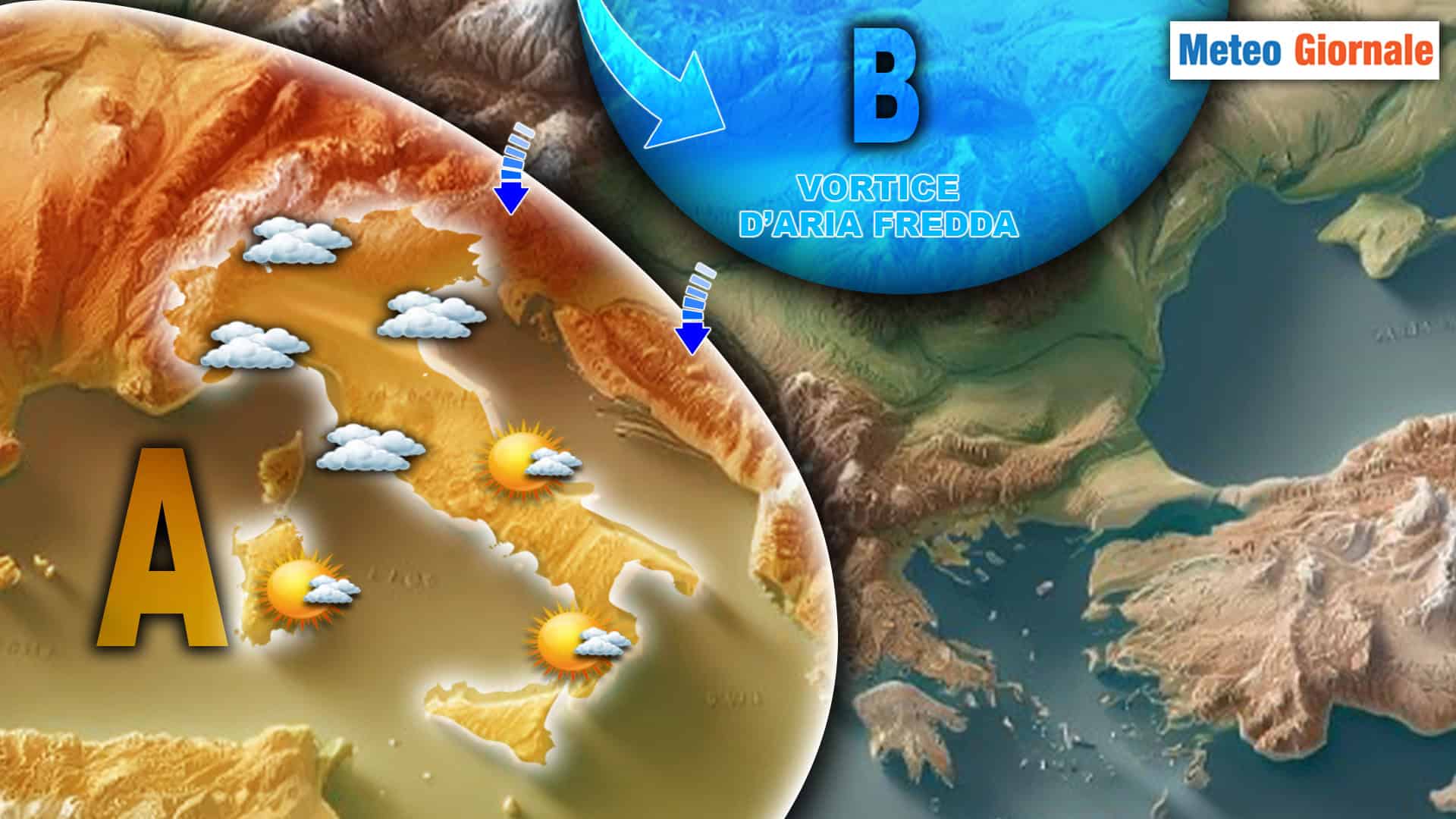 Meteo: da una timida Alta Pressione a un Vortice Freddo