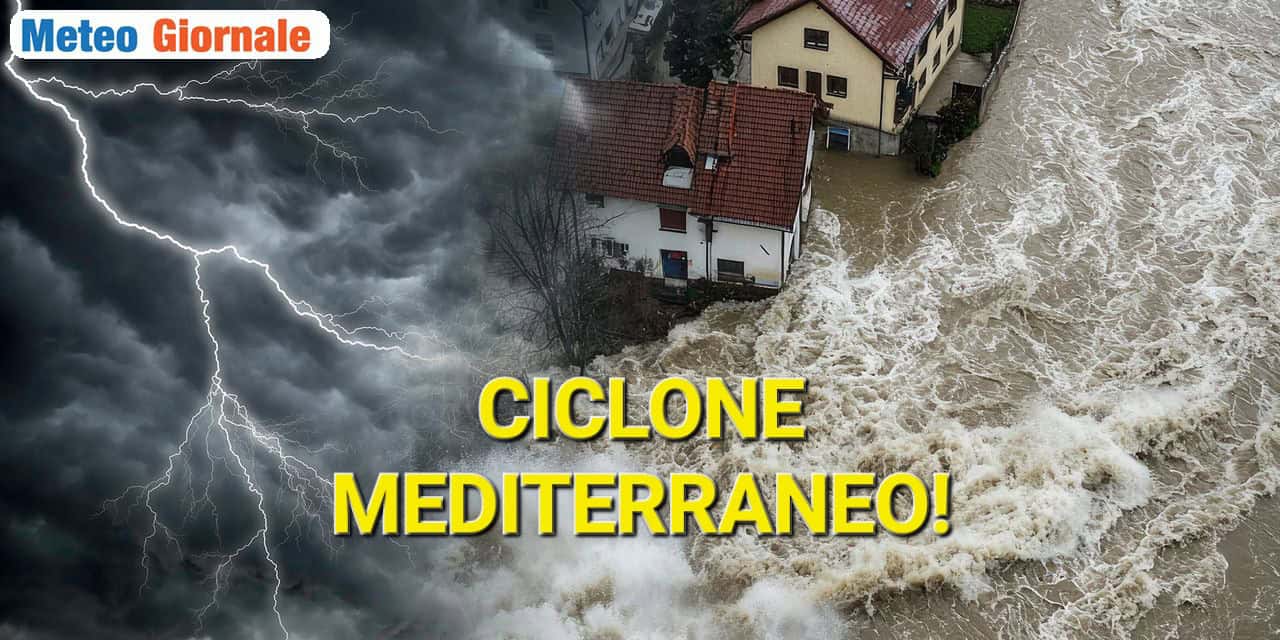 Ciclone si formerà sul mar Tirreno: rischio meteo estremo sull’Italia