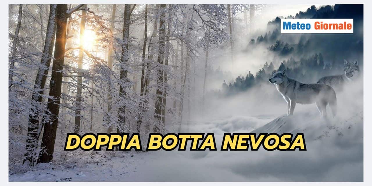 DOPPIA BOTTA NEVOSA in arrivo, meteo scoppiettante