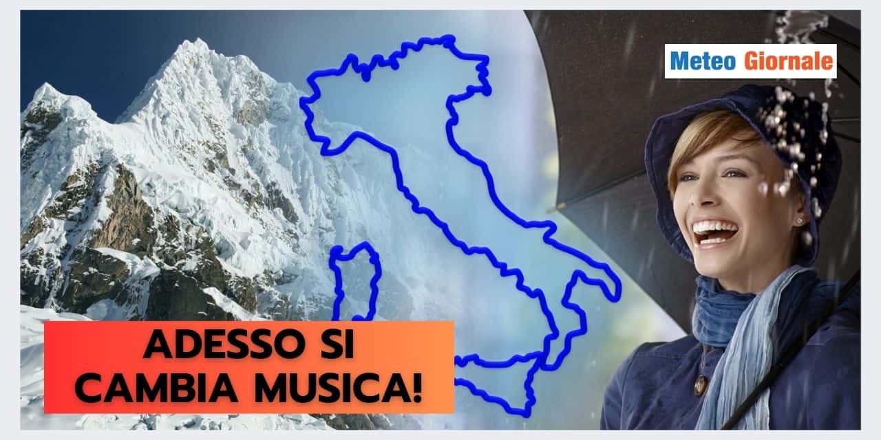CAMBIO DI ROTTA: adesso il meteo volge al maltempo e al freddo