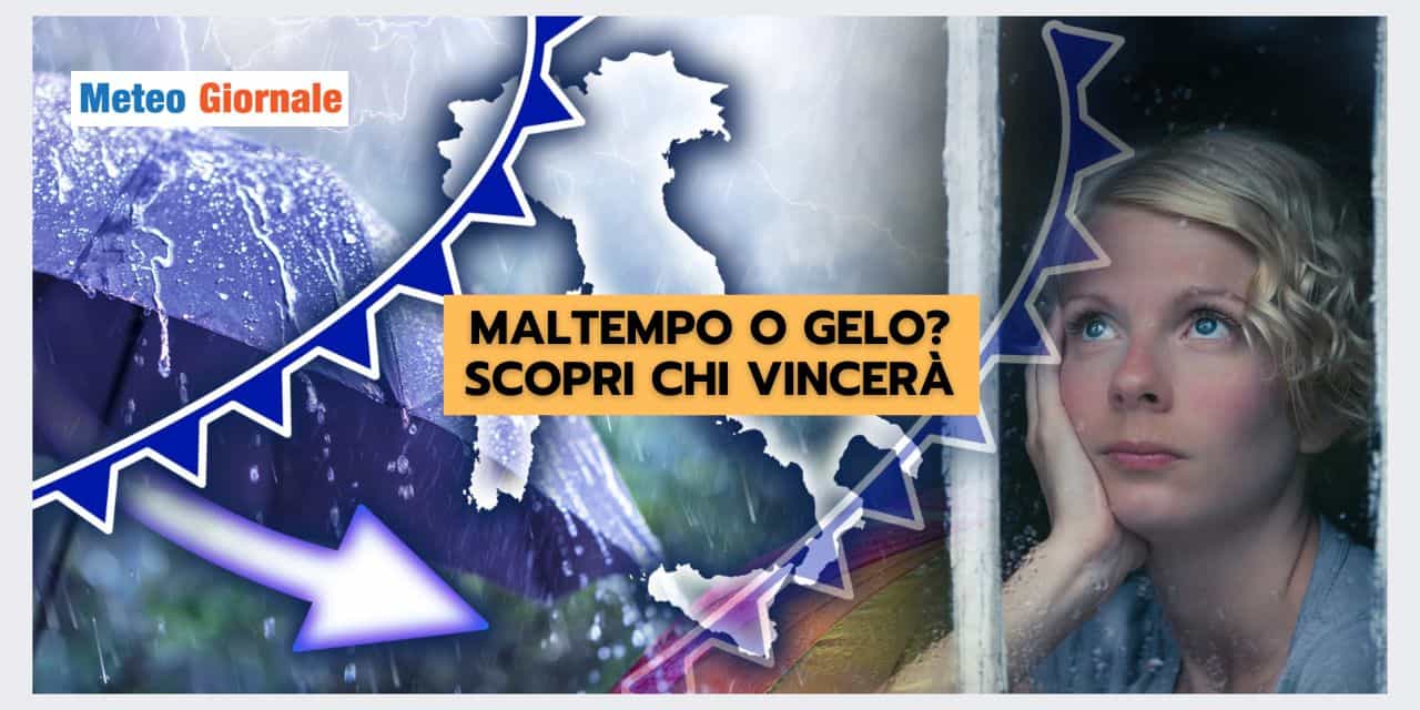 SCONTRO METEO tra GELO e PIOGGE, scopri chi vincerà