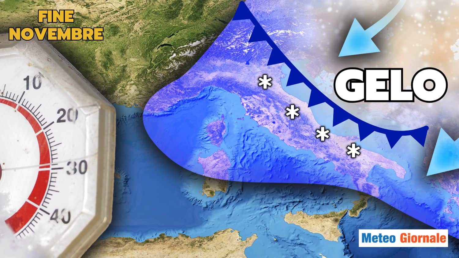 Meteo, Italia al Freddo: Neve possibile in pianura dal 30 Novembre