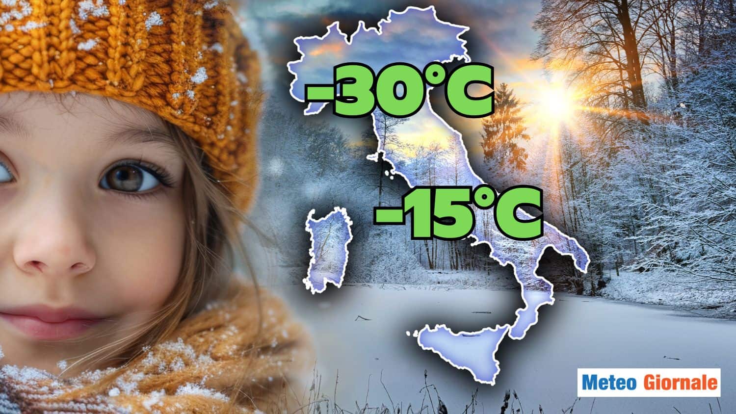 Meteo, il GELO conquista la Penisola: valori tra -15 e -30°C
