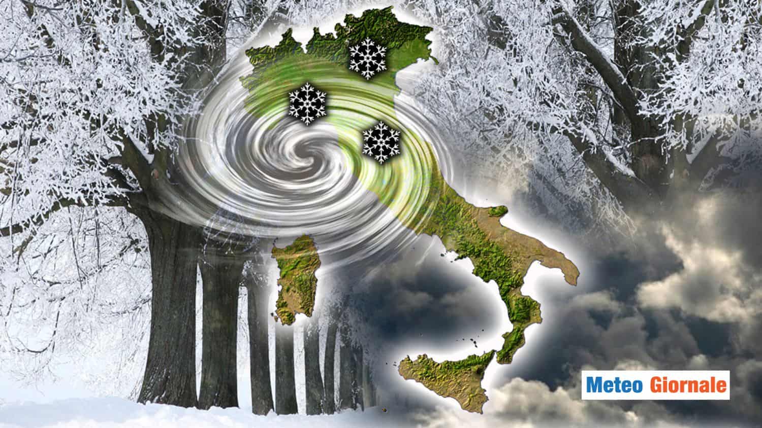 Meteo, attenzione al Maltempo: Nevicate e Freddo intenso a breve