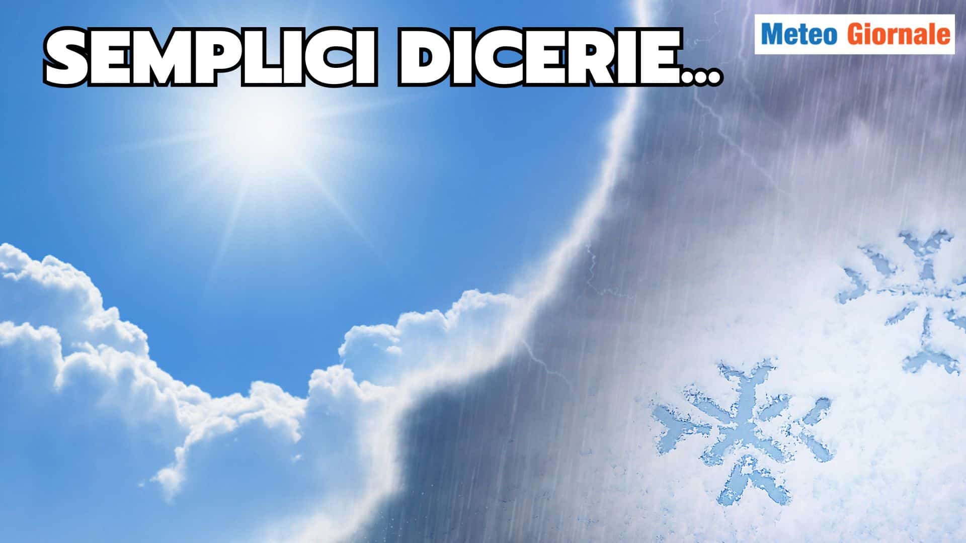 Inverno a Novembre? No, non è falsa partenza. La storia METEO non si ripete