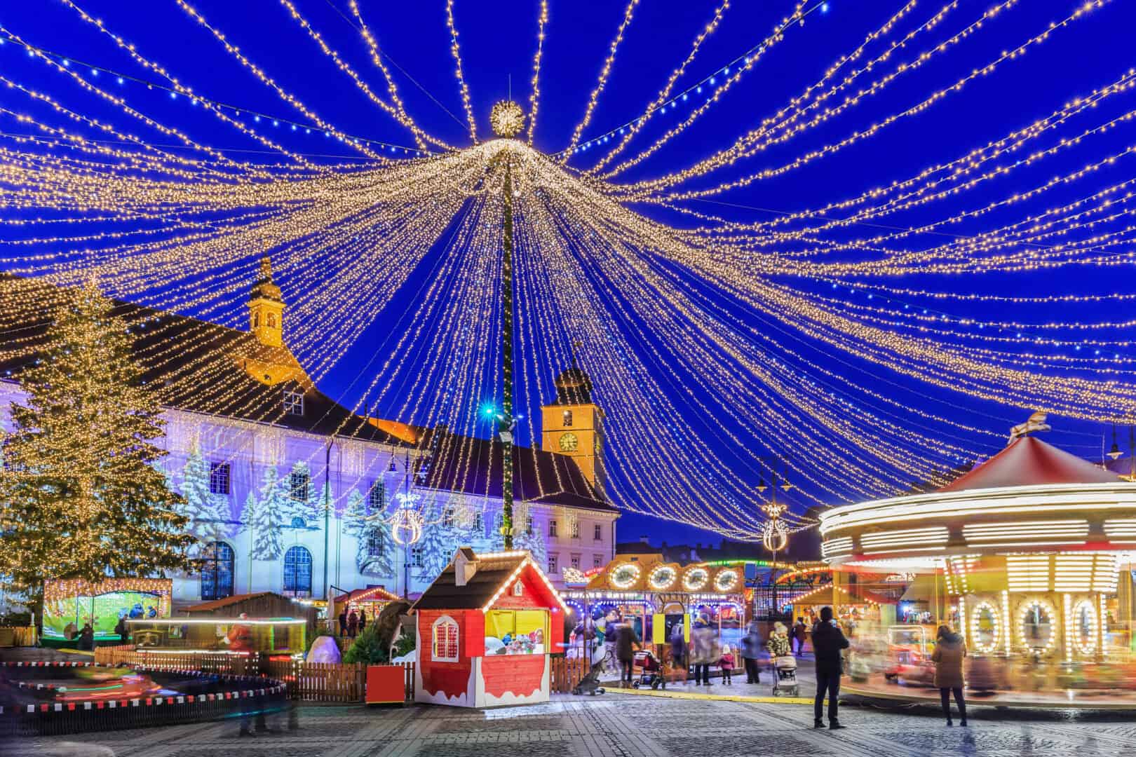 Turismo a Sibiu. Il mercatino di Natale tra neve e freddo intenso