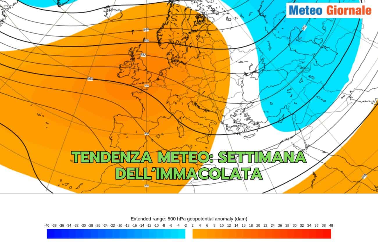 Proiezioni METEO a lungo termine: prima settimana di INVERNO fino all’IMMACOLATA