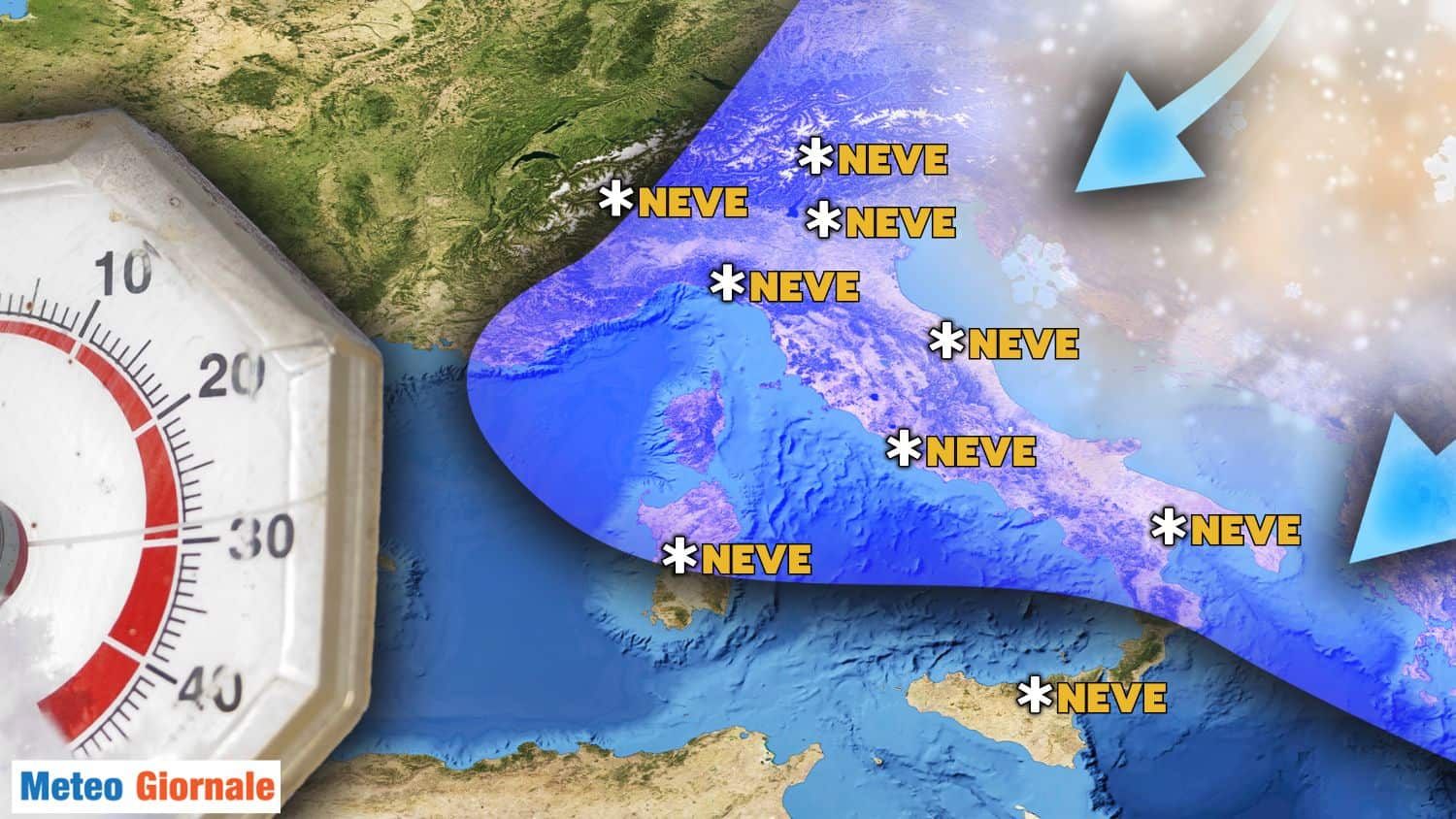 Meteo, ecco il primo impatto con il vero gelo in Italia con La Niña