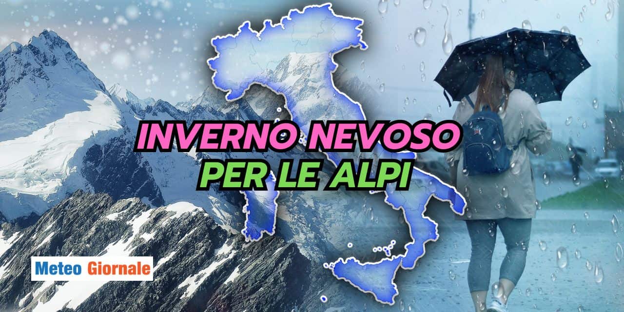 Inverno nevoso sulle Alpi? Un'ottima opzione meteo, vi spieghiamo i motivi