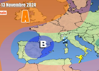 Fase più instabile e fredda nei primi giorni della settimana