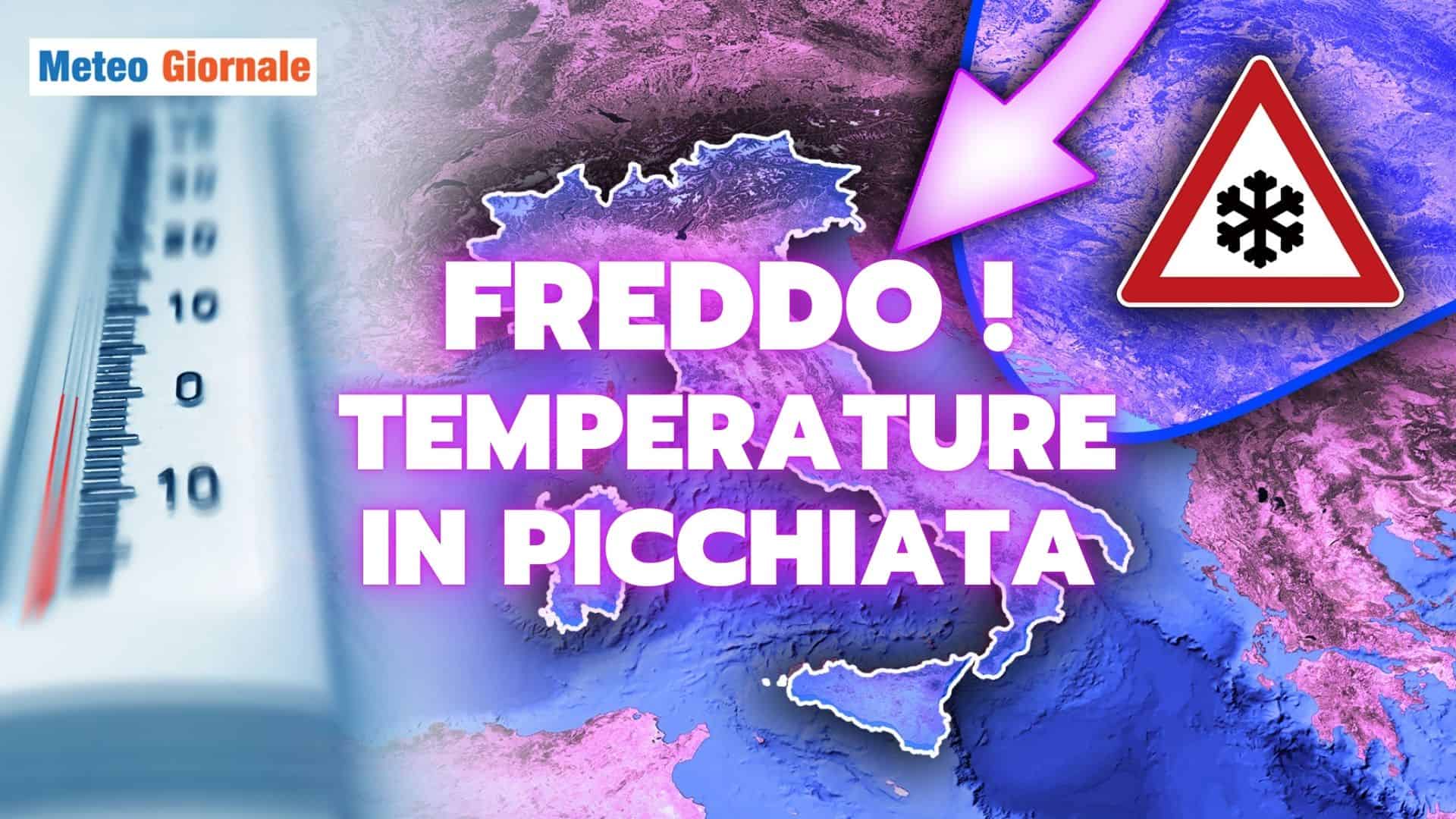 Meteo: tracollo delle temperature, il FREDDO non scherza, ma per quanto?