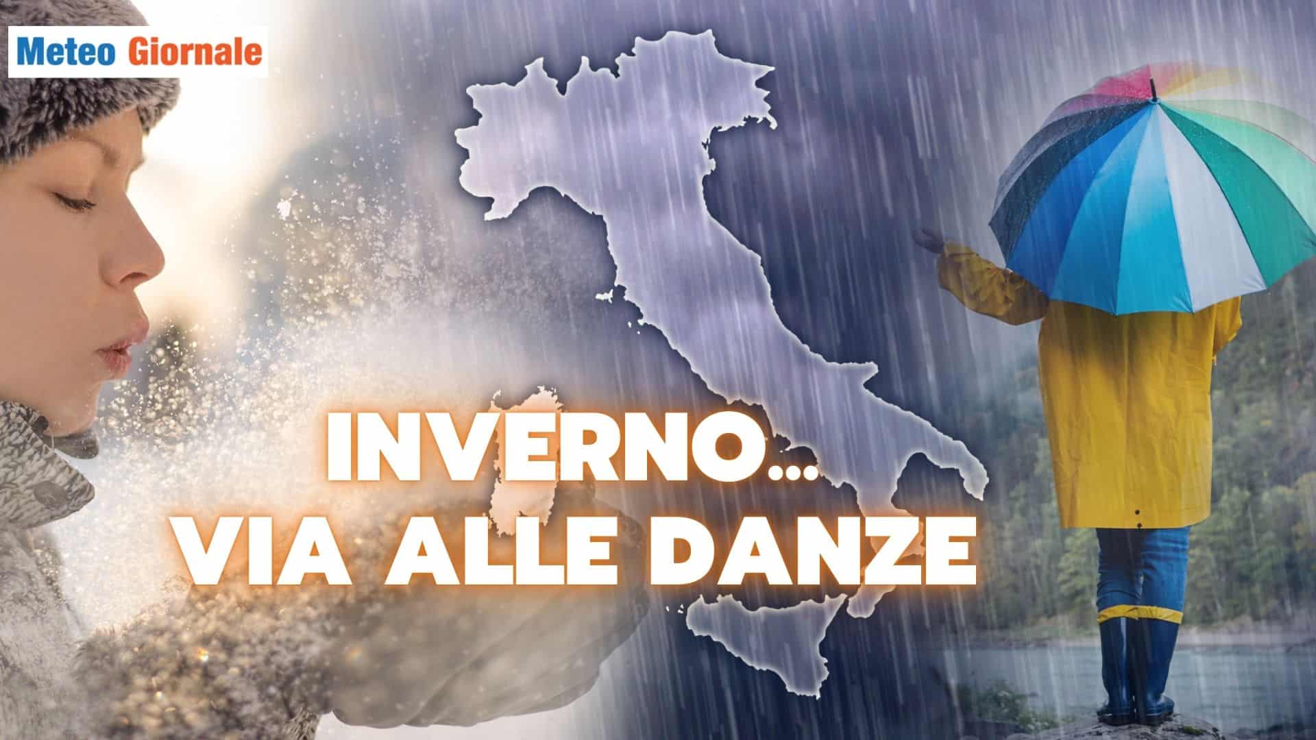 Meteo stravolto: pioggia e neve, da questa settimana iniziano le danze della STAGIONE FREDDA