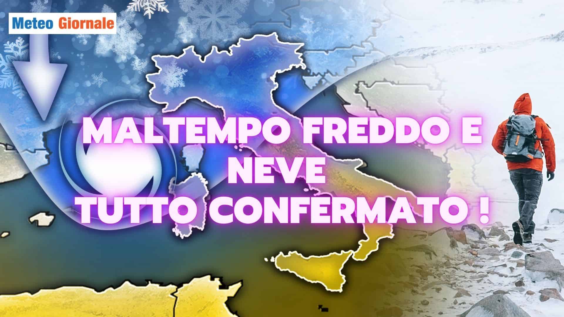 Arrivano maltempo e neve a bassa quota: l’Inverno anticipa i tempi