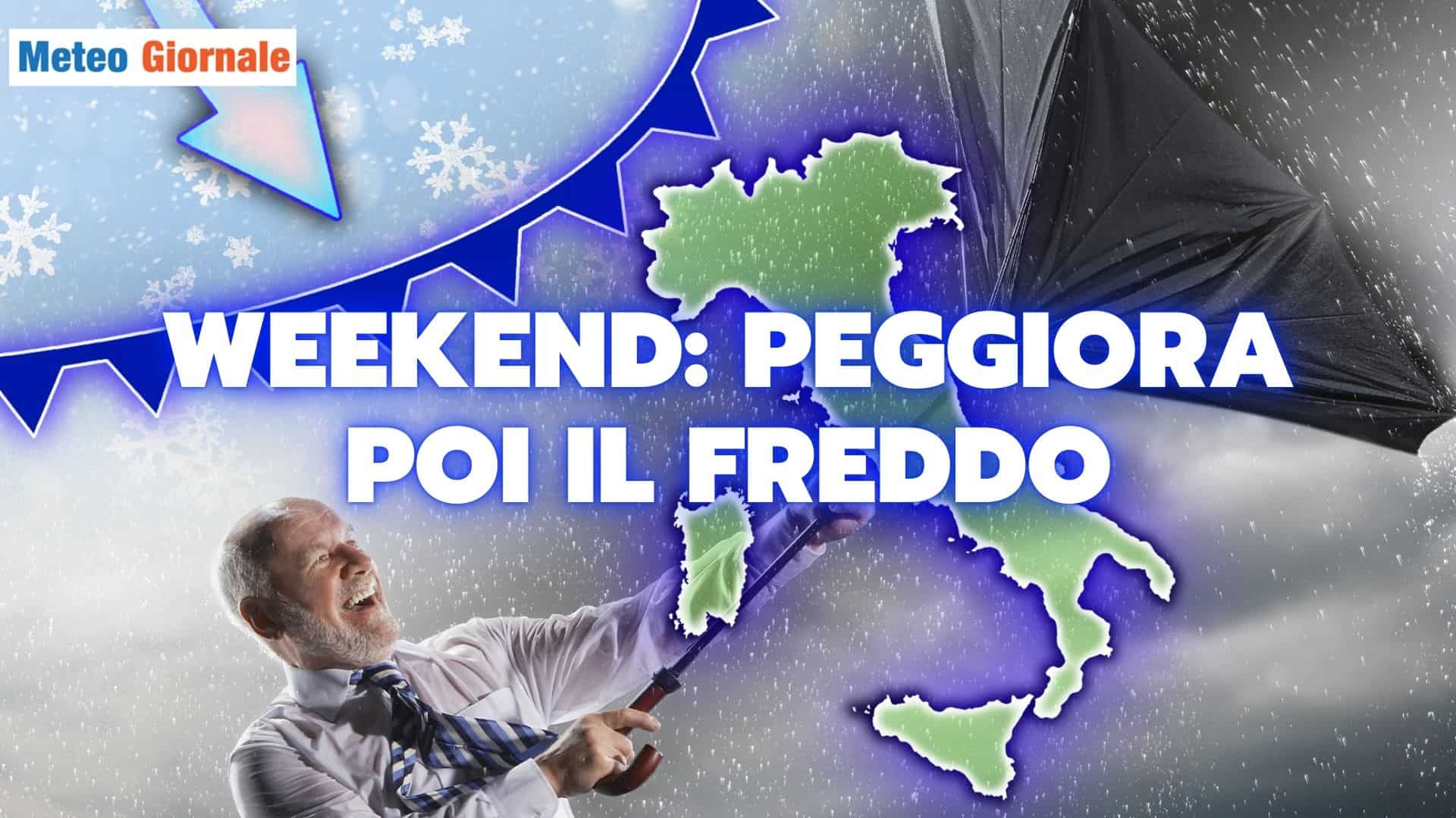 Tutto sul Meteo del Weekend: Sabato peggiora, Domenica temperature giù
