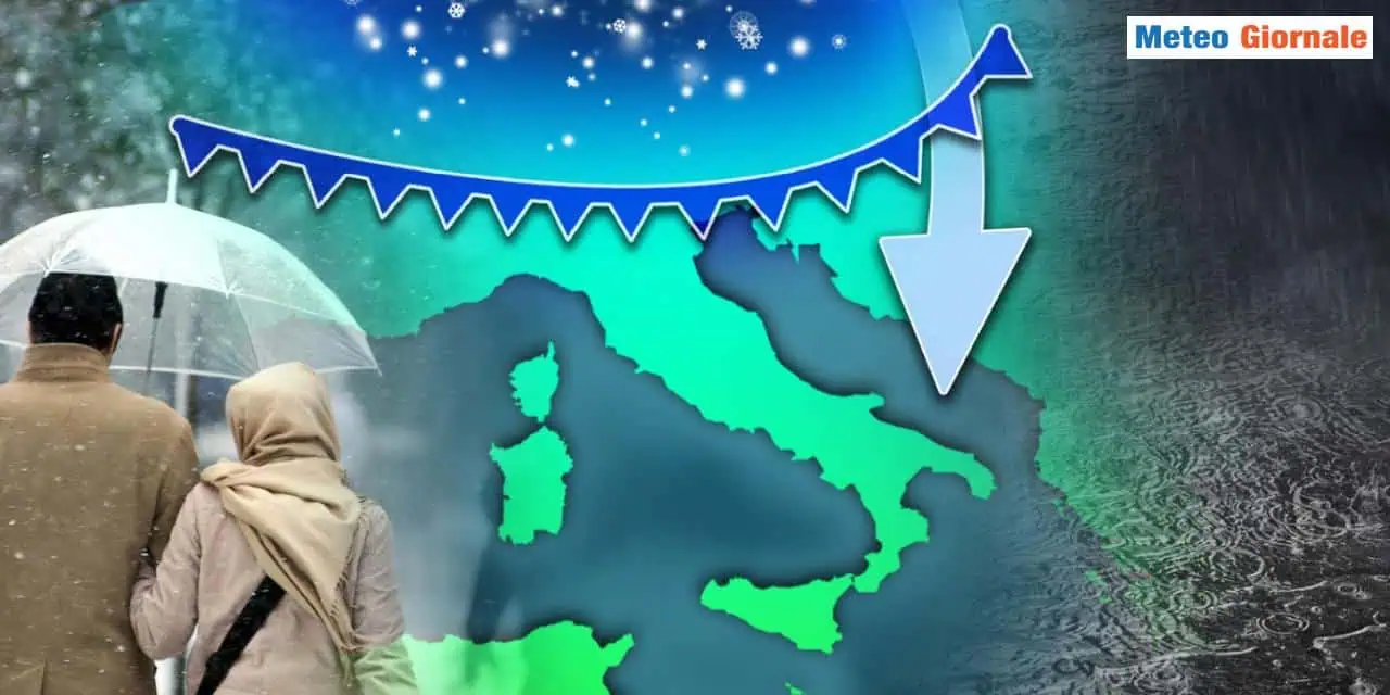 Frequenti precipitazioni e meteo dinamico la prossima settimana