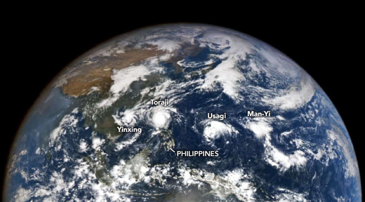 Quattro tifoni simultanei nel Sud-est asiatico: novembre meteo da record