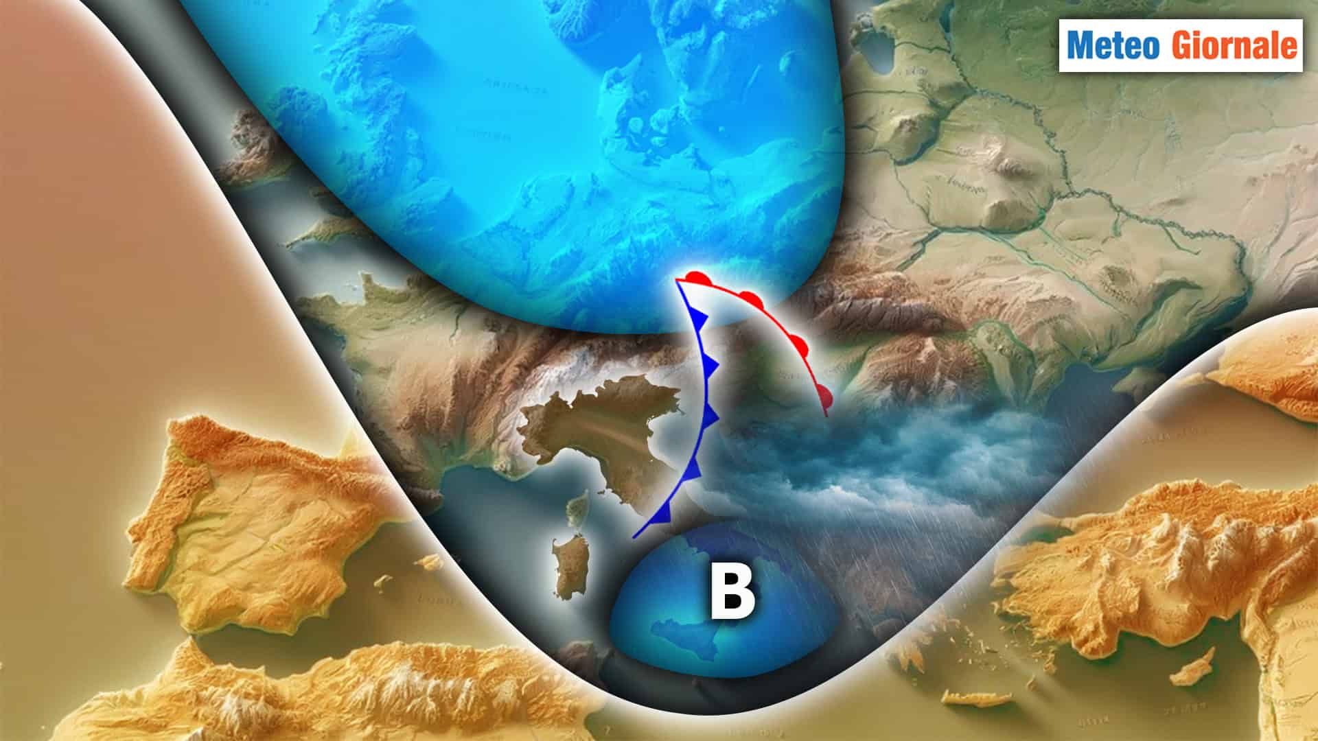 Meteo: in arrivo maltempo e calo termico