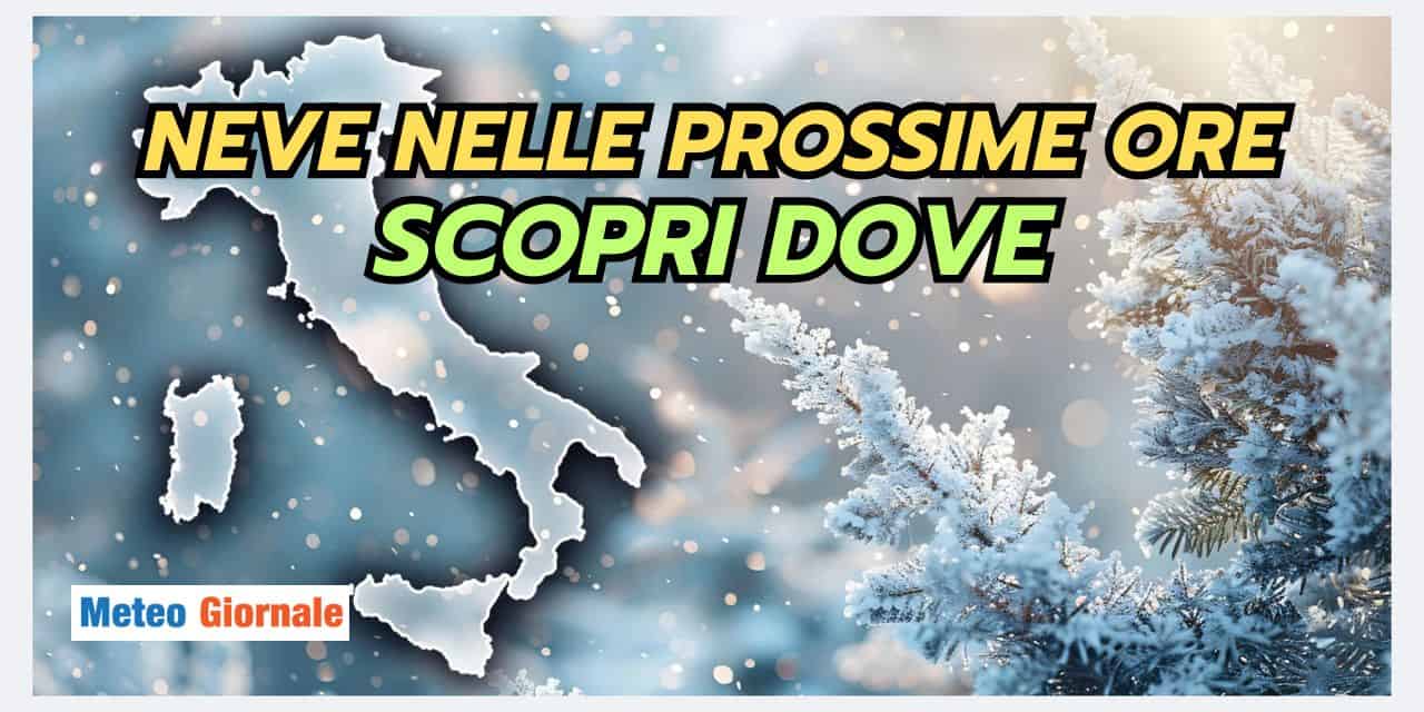 Meteo prossime ore: scopri i dettagli precisi della NEVE