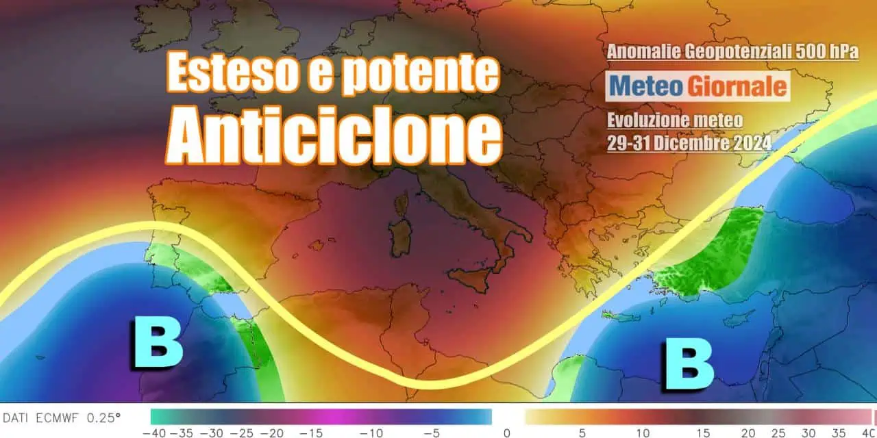 Potente Anticiclone in espansione verso l'Italia