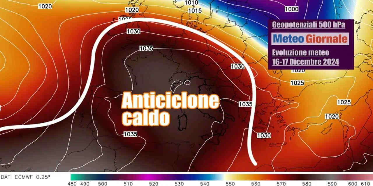 Grossi cambiamenti nella seconda parte di Dicembre