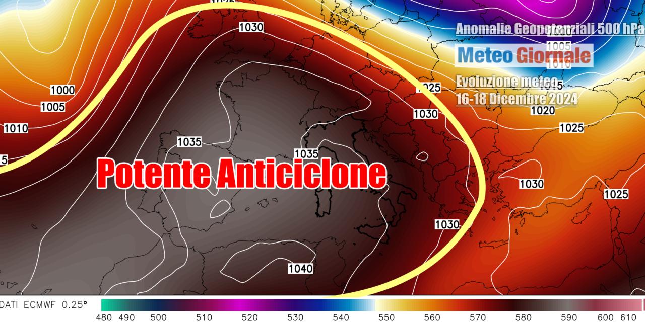 L'alta pressione porterà alcuni giorni di generale stabilità