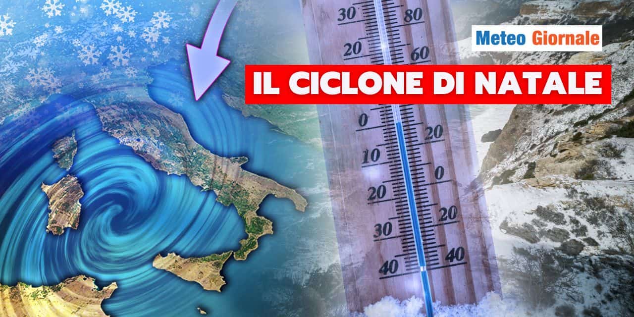 Meteo: Natale shock, ciclone tra la Vigilia e Santo Stefano