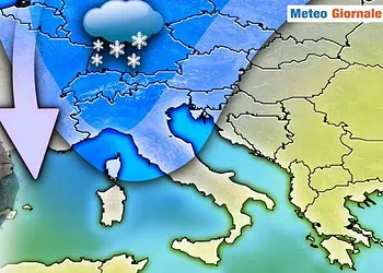 Sempre più freddo verso l'Europa