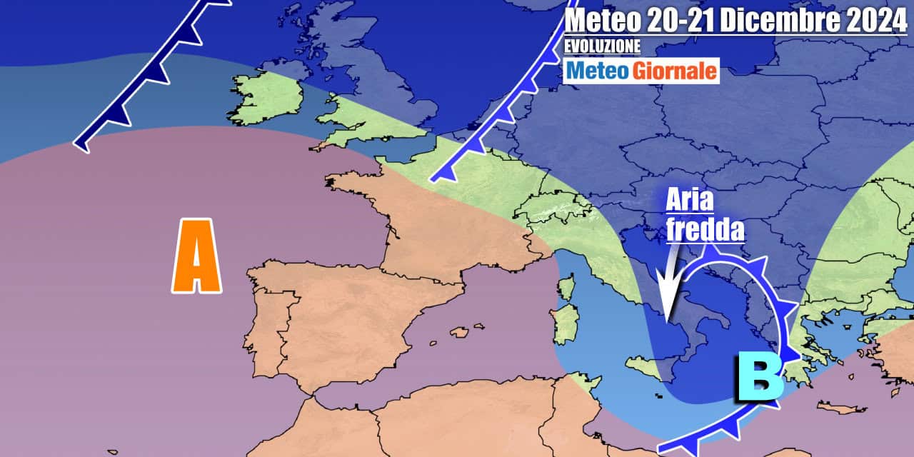 Meteo 7 Giorni: riecco pioggia e neve, Natale invernale su parte d’Italia