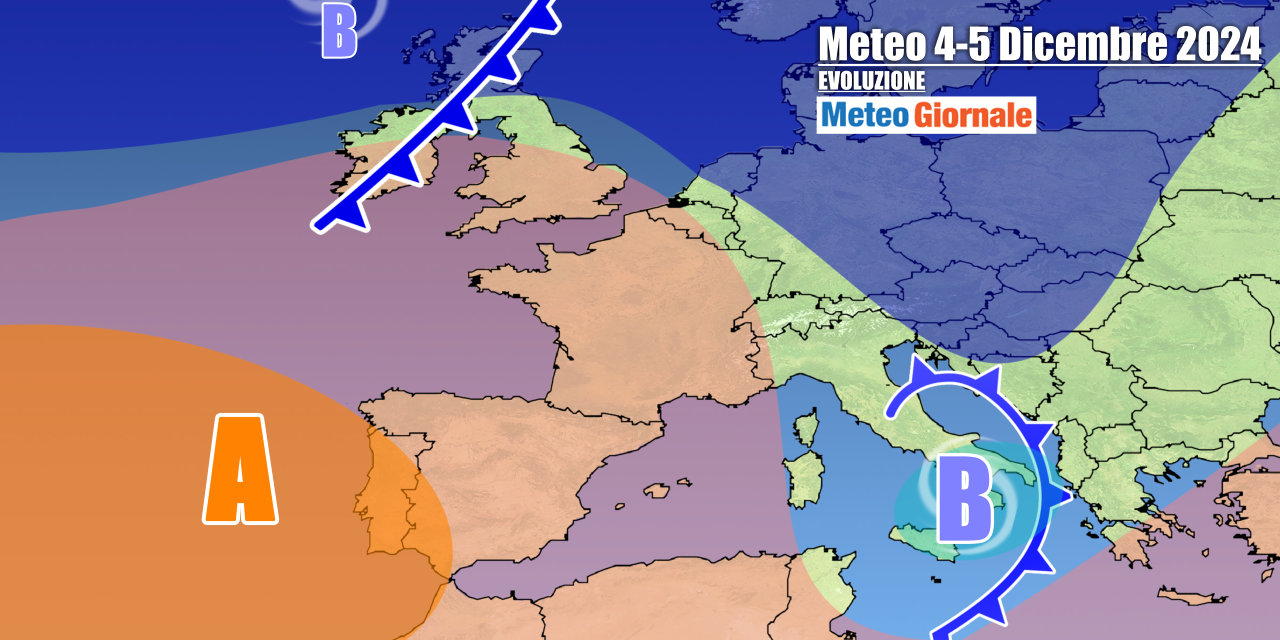 Ciclone mediterraneo in settimana