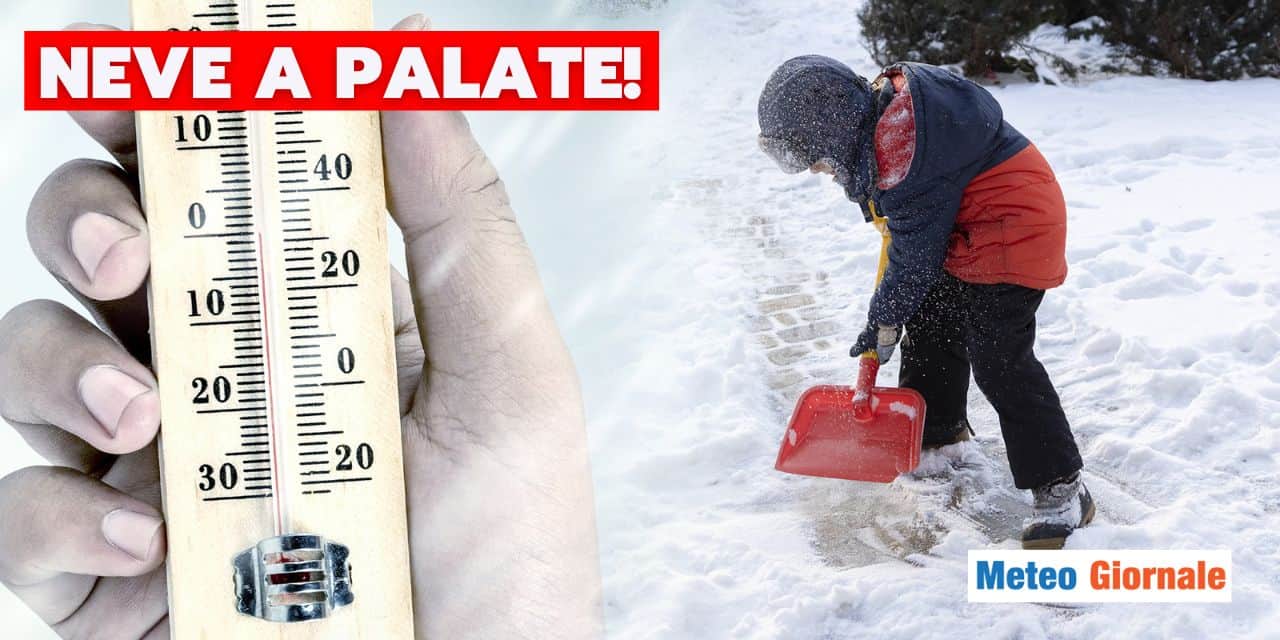 Meteo: freddo polare per quattro giorni, neve a palate su queste regioni