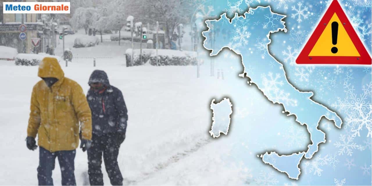 Meteo: in arrivo sull'Italia fortissime nevicate in queste regioni