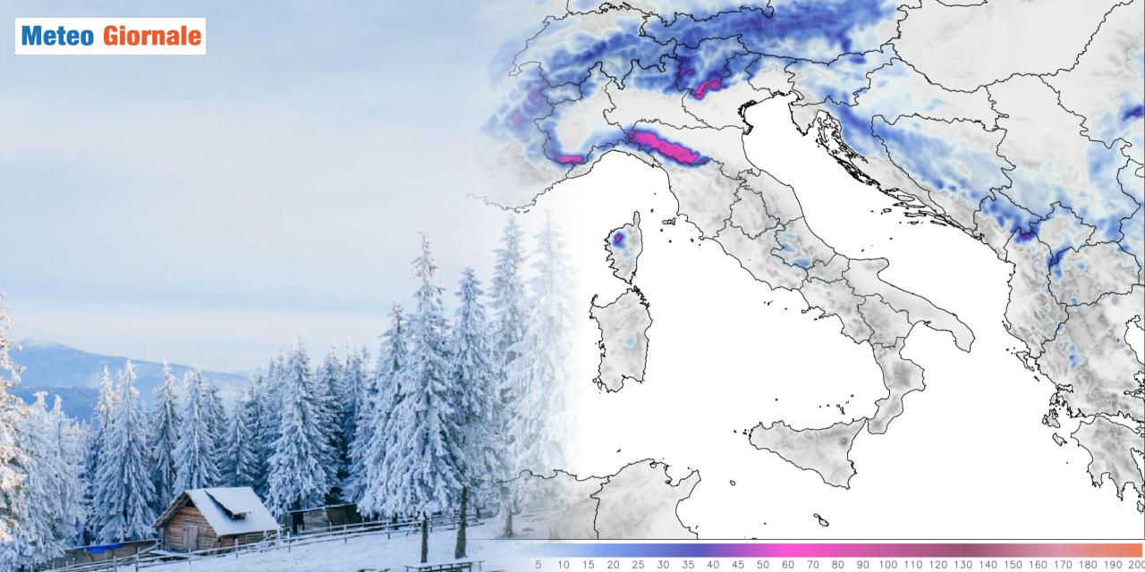 In arrivo tanta neve per le montagne