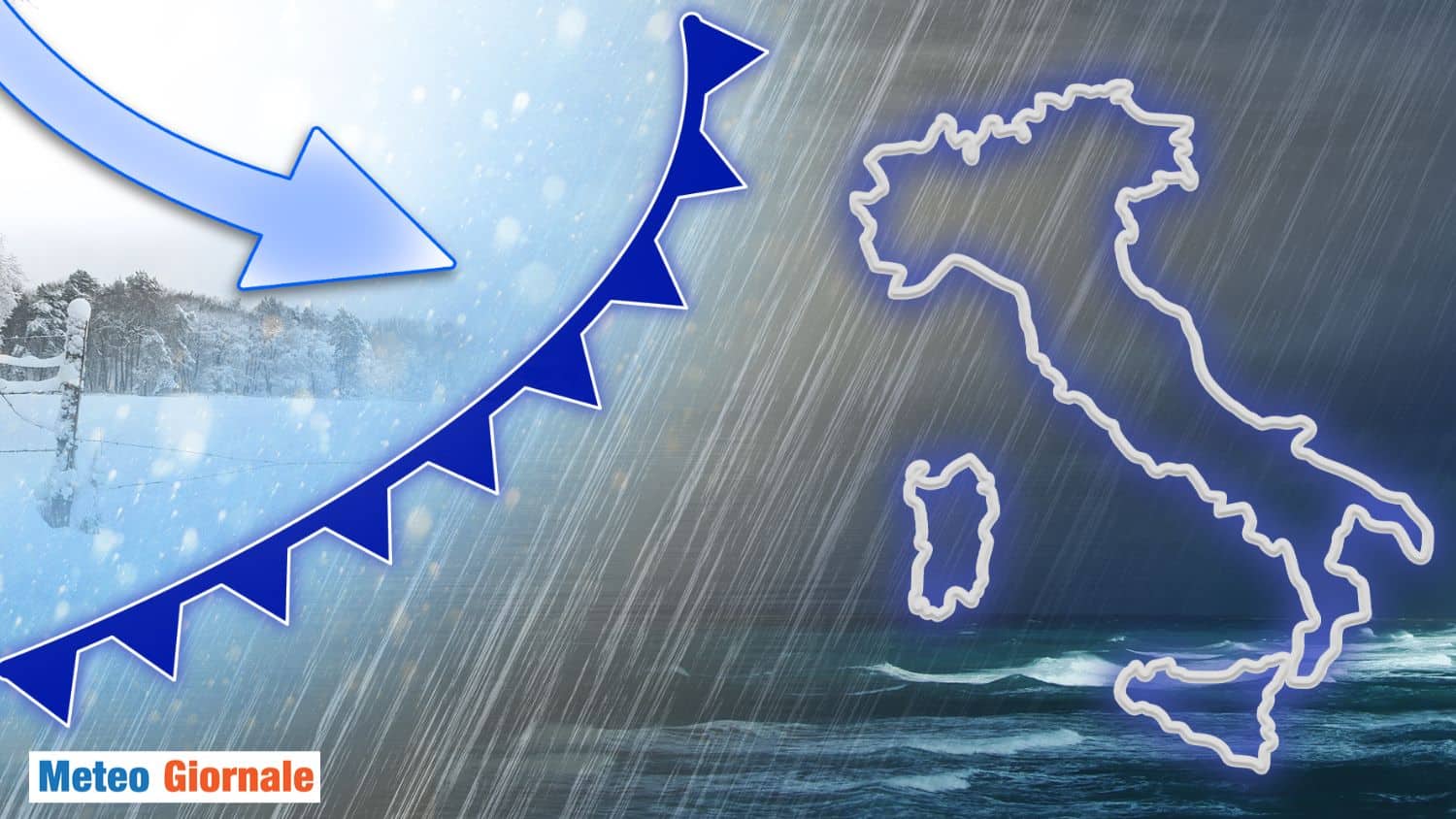 Meteo: prima PERTURBAZIONE INVERNALE con PIOGGIA e NEVE a bassa quota!