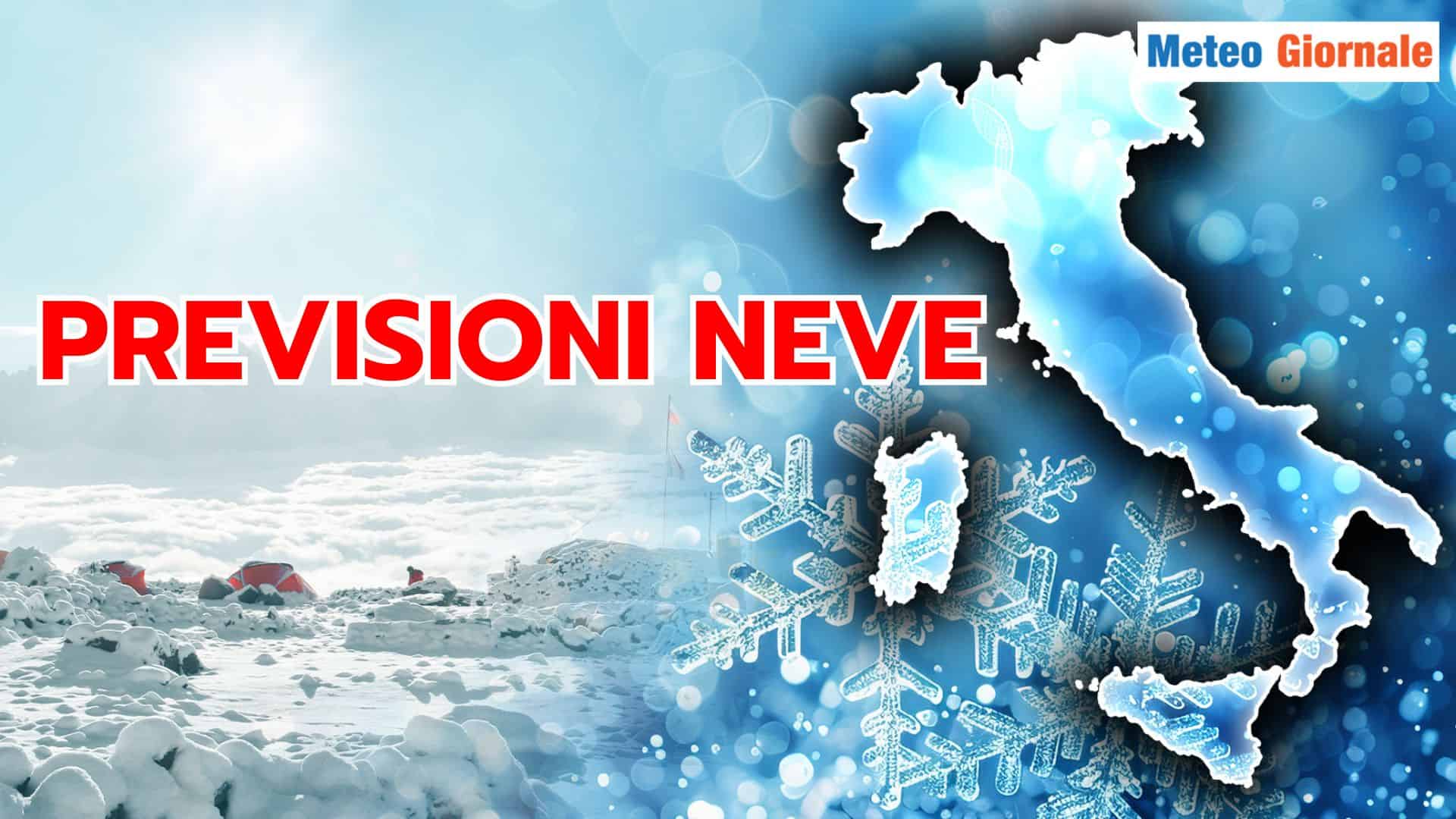 Neve, ecco dove e quando: previsioni METEO confermate